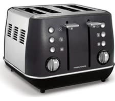 Image of Morphy Richards 4 Slice Toaster Black Evoke One High Lift Bread Toaster 240110