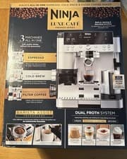 Image of Ninja Luxe Premier 3-in-1 Coffee Machine, Latte, Cappuccino, Cold Brew & Espress