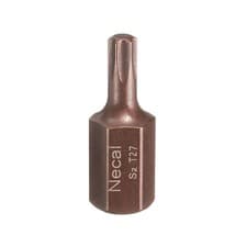 Image of T27 Torx Screwdriver Bit with 10mm Hex Shank 30mm Length S2 Steel
