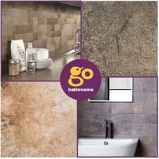 Image of Natural Stone Effect Ceramic Wall Tile and Feature Decor Tile Beige Dark Grey