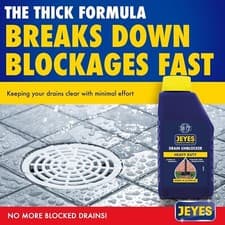 Image of Jeyes Drain Unblocker (1L) - Outdoor Drain Unblocker Liquid Heavy Duty - Dissol
