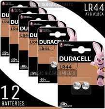Image of 12 x Duracell LR44 1.5V Alkaline Button Cell Batteries LR 44 A76 AG13 357 hexbug