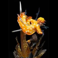 Image of Zenitsu Demon Slayer Figure PVC Thunderclap & Flash Anime Model Gift