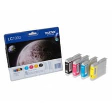 Image of GENUINE BROTHER LC1000 INK CARTRIDGES BLACK CYAN MAGENTA YELLOW Original LC-1000