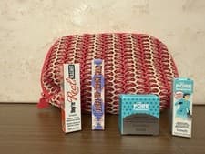 Image of Benefit 4 Piece Travel Size Holiday Essentials Gift Set with Bag – New