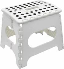 Image of Extra Wide Step Stool Folding Plastic Multi Purpose Anti Slip Grip Easy Storage