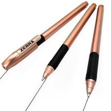Image of Zebra Classic Ballpoint Pen 1.0mm Rose Gold Barrel Black Ink Pack of 3