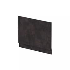 Image of 750mm Edge/Power Straight End Bath Panel & Plinth - Textured Matt Metallic Slate