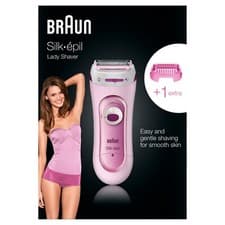 Image of Braun Silk-epil Lady Shaver, Electric Shaver and Trimmer System, Pink 5100
