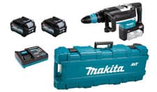 Image of Makita Twin 40V XGT SDS MAX Rotary Demolition Hammer in Case - 2 x 2.5ah - HR006