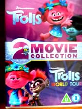 Image of TROLLS (2016)/TROLLS WORLD TOUR DOUBLEPACK -(NEW SEALED DVD)-UK. FREE POST.