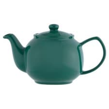 Image of Stoneware Teapot Gloss Emerald 6 Cup Traditional Serving Tea Pot Container 1.1L