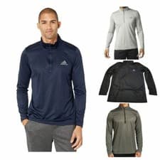 Image of adidas Men's Team Long Sleeve Quarter Zip Top Mens Performance Shirt