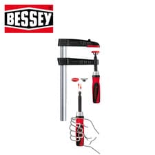 Image of Bessey TG25-2K Malleable cast iron screw clamp TG 250/120 2pc Plastic Handle,