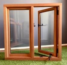 Image of Hardwood Timber Window Wood Sapele Double Casement Flat Pack Unassembled Frame