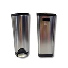 Image of simplehuman Butterfly Pedal Bin Brushed Stainless Steel 30L - Silver A