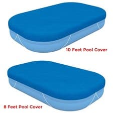 Image of BESTWAY RECTANGULAR SWIMMING INFLATABLE PADDLING FAMILY POOL COVER FOR 8 | 10 FT