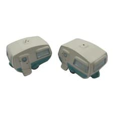 Image of Ceramic Salt And Pepper Shakers (Caravan Pots Novelty Collectable Pottery Set)