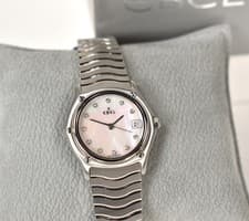 Image of Ebel Classic Ladies Watch 9087121 - MOP Dial, Diamond Markers, Date, Stainless S