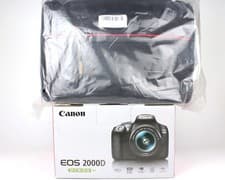 Image of Canon EOS 2000D 24.1MP Digital SLR Camera w/ EF-S 18-55mm III Lens and Bag - New