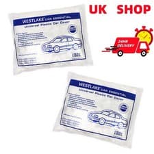 Image of 1-5 PACK Clear Plastic Disposable Car Cover Temporary Universal Rain Dust Garage