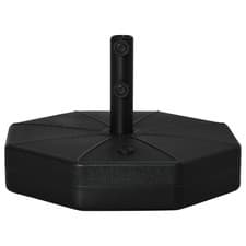 Image of Outsunny Garden Parasol Base Stand Up to 28kg Water or 40kg Sand Filled, Black