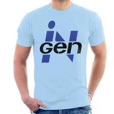 Image of Jurassic Park Ingen Classic Blue Logo Men's T-Shirt