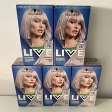 Image of 5 X Schwarzkopf Live Range Permanent Hair Colour - Platinum Blonde B15 - NEW