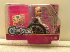 Image of BARBIE CHELSEA DOLL IN WHEELCHAIR - NEW AND SEALED