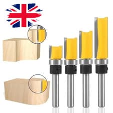 Image of 1/4 6mm Shank Straight Flush Trim Router Bit Set Wood Template/Pattern Cutter