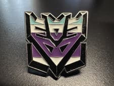 Image of Transformers Decepticon Enamel Pin Badge Megatron Metal Brooch Shield