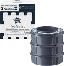 Image of Tommee Tippee Twist and Click Advanced Nappy Bin Refill 3 count (Pack of 1) 