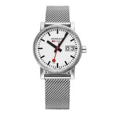 Image of MONDAINE Railway Evo2 Date Women's Metal Watch MSE.30210.SM 145949526