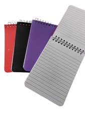 Image of Notepad Notebook x 4 Spiral Bound A6 Plastic Cover 50 sheets per pad 105 x 148mm