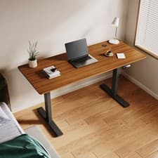 Image of 140/160cm Height Adjustable Electric Standing Desk Office Desk White/Black