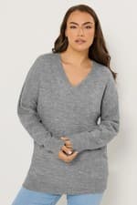 Image of Yours Curve Plus Size Womens Soft Touch Knitted Jumper