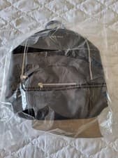 Image of Jack Wills Black Faux Leather Medium Backpack New With Tags RRP - £50
