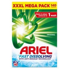 Image of Ariel Professional Laundry Detergent Cleaning Washing Powder Mega Pack 140 Wash
