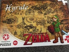 Image of Legend Of Zelda Map Of Hyrule 500 Piece Jigsaw Puzzle Link Nintendo NEW