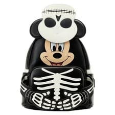 Image of Loungefly Disney Mickey Mouse Glow Skeleton Mini Backpack Limited Exclusive