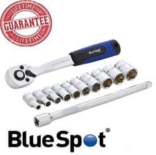 Image of Blue Spot Tools 12PC 1/4" Metric Ratchet & Socket Set 4-13mm