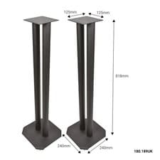 Image of Studio Monitor Speaker Floor Stand Black 50cm 80cm stands single/pair