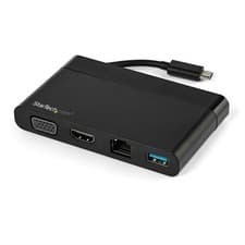 Image of StarTech USB C Multiport Adapter with HDMI VGA Gigabit Ethernet & USB 3.0 - U...