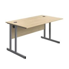 Image of Slimline Cantilever Office Desk - Beech, Oak or White MFC