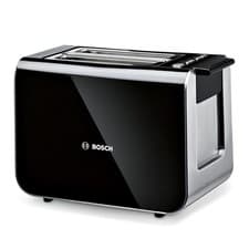 Image of Bosch Styline 2-Slice Toaster Black 860W with 9 Browning Levels TAT8613NGB