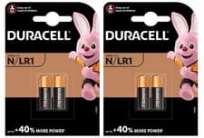 Image of 4x Duracell MN9100 LR1 1.5V Alkaline Batteries 910A E90 N KN AM5 Security Remote