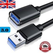 Image of USB 3.0 Extension Cable SuperSpeed Fast Lead Male to Female 0.5 1m 2m 3m and 5m