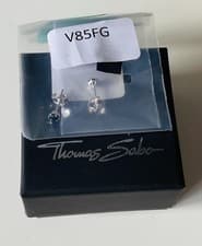 Image of Thomas Sabo Stud Earrings 925 Sterling Silver & Zirconia NEW SEALED RRP £35