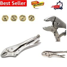 Image of ST71103ST Curved Jaw Locking Pliers with Nickel Plated Steel Body and Angled ...