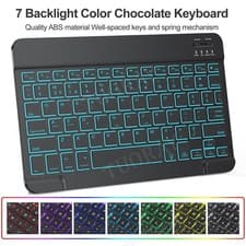 Image of For Amazon Fire Max 11 2023/Fire HD 10 13th Backlit Keyboard Leather Case Mouse